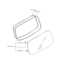 87150H1001-MOULDING-T/GATE GLASS