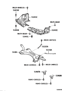 514410D030-COVER, ENGINE UNDER, RH