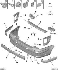 7410W1-BAR, REAR BUMPER