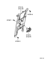 MR989947-MOTOR,F/DR POWER WDO RE