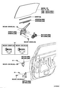 6980306100-REGULATOR SUB-ASSY, REAR DOOR WINDOW, RH