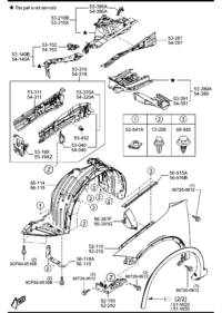 GV9S56130-LINER, FRONT FENDER, RH