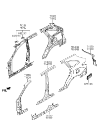 711103JA30-PANEL ASSY-PILLAR OUTER,LH
