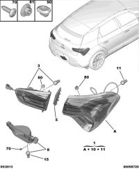 9803317980-Taillight, r. rr. fender