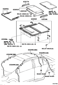 632010D030-GLASS SUB-ASSY, SLIDING ROOF