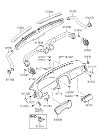 847103C050LK-CRASH PAD ASSY-MAIN