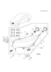 22934553-Head lamp, (incl. 2-8,31-33)