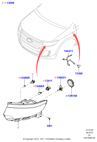BT4Z13008E-Head lamp assy
