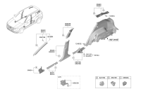 85810R9000MMH-TRIM ASSY-FR PILLAR LH