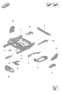 971881477A1E0-Rail cover seat rail black