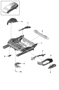 971881105L-Bracket assy-seat tray
