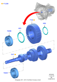 96WT7025AA-BEARING-OUTER