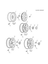 96639763-Cap, wheel hub (for general ia) (vin to 215472) (2nd for design see 96452238)