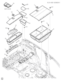 20917657-Cover, cargo floor box, front (incl 1) (black)