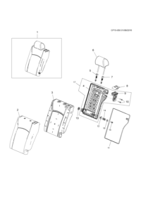 96958069-Headrest assy-rr seat