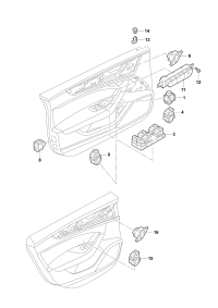 4KG959565-Switch, for outer mirror adj