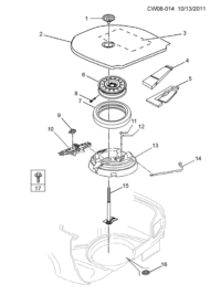 9046070-Cover, luggage compartment spare wheel storage box
