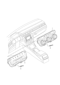 5G0907044EAWZU-Display and operation unit and control unit of electronic control air conditioner for vehicles with
