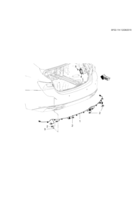 23345449-Harness, rear object alarm sensor