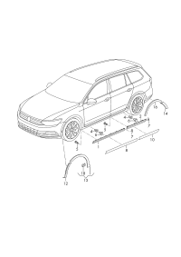3G0853333A-TRIM STRIP