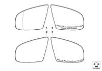 51167174979-Mirror glass lh