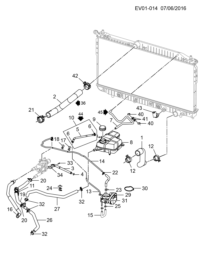 9073071-Hose, heater port (incl 32)