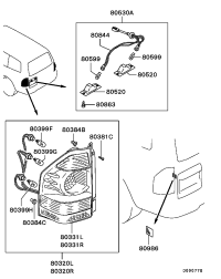 MN133763-LAMP KIT,COMBINATION,RR LH