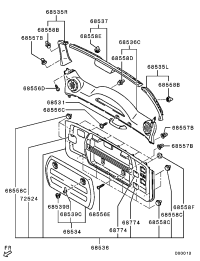 7225A022HA-TRIM,BACK DOOR WINDOW,LWR
