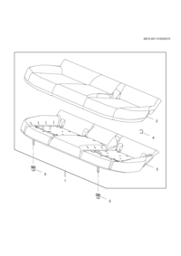 26669466-Pad, rr seat (w/w/wire) (incl. 2-4)