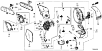 76208T70H01-Mirror assy-r.c. rh