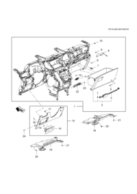 26232297-Spacer, instrument panel trim, lower (for rear 20170206)