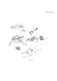 9030630-Cover, instrument panel steering column lid