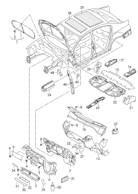 3AA863831A-Damper assy-hood