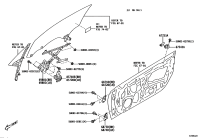 SU00301606-REGULATOR SUB-ASSY, FRONT DOOR WINDOW, RH