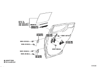 69803F4040-REGULATOR SUB-ASSY, REAR DOOR WINDOW, RH