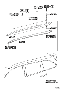 634460E030-Protector, roof rack, no.2