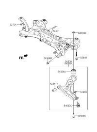 54500S4000-ARM COMPLETE-FR LWR,LH