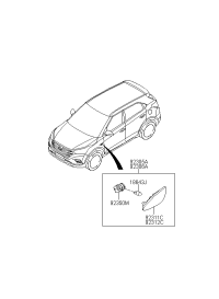 92303C9000-Lamp assy-side repeater lh