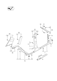 L8UD8672394PK-Baffle B- pillar ghost (black)