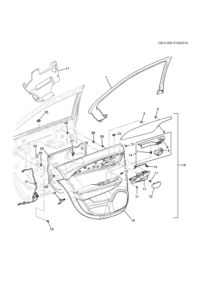 90799288-Plate, rr dr armrest switch