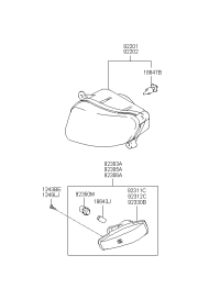 9220117600-LAMP ASY-FR FOG LH
