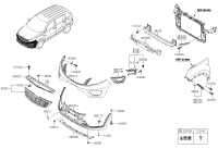 863504T500-GRILLE ASSY-RADIATOR