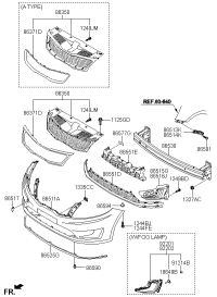 863504X000-GRILLE ASSY-RADIATOR
