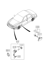 865533D000-Cap-fr bumper fog lamp lh