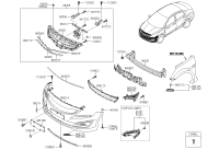 865640U700-Cover-blanking fr fog lamp rh