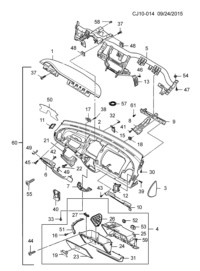 96554564-HOLDER,I/PNL CONSOLE