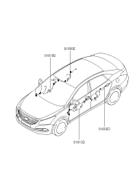 91660B3030-WIRING ASSY-RR DR RH