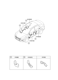 91605F9020-WIRING ASSY-FR DR(DRIVER)
