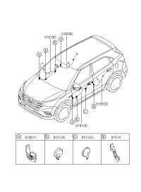 91615C9050-WIRING ASSY-FR DR(PASS)
