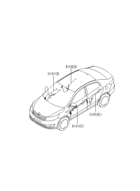 916004X070-WIRING ASSY-FR DR(DRIVER)